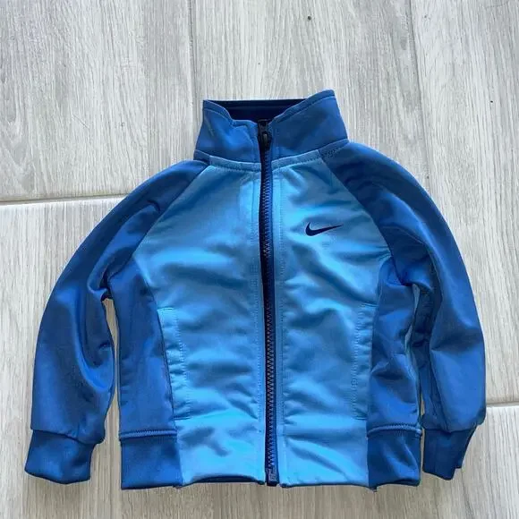 Nike Boy's 12M Futura Tricot Blue Jacket And Pants Set - Picture 5 of 7